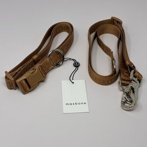 Maxbone Go With Ease Hands Free Pet Leash w/ Adjustable Waist Belt Gold New